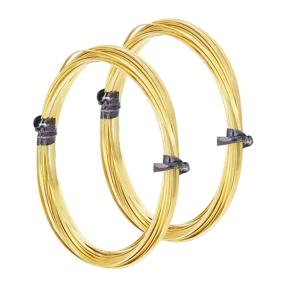 32 Gauge Flat Brass Bezel Wire – 2 Rolls 39 Ft Jewelry Wire