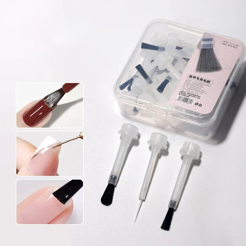 Gel Nail Polish Replacement Brushes – 20pc Manicure Set