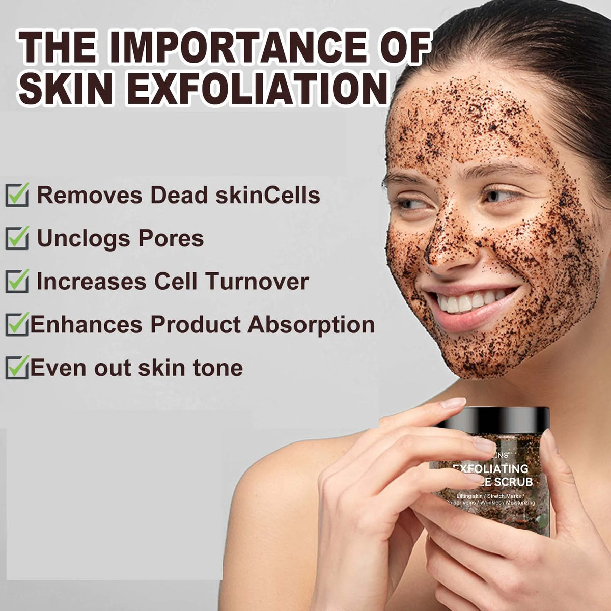 Jaysuing Coffee Body Scrub – Exfoliating & Brightening 100g