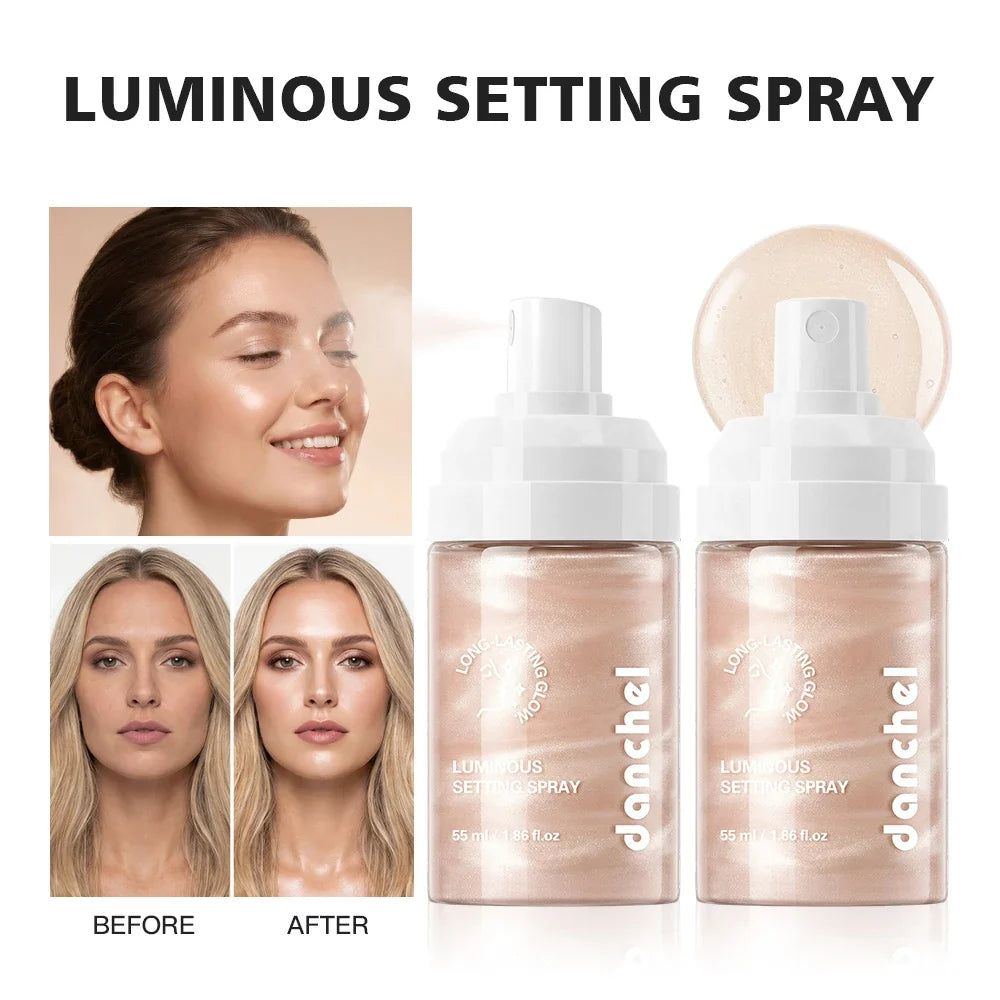 Luminous Shimmer Setting Spray – Dewy Glow, Long-Lasting