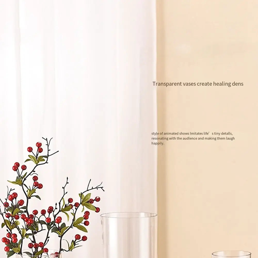 Clear Acrylic Cylinder Vase – Shatterproof Flower & Candle Display