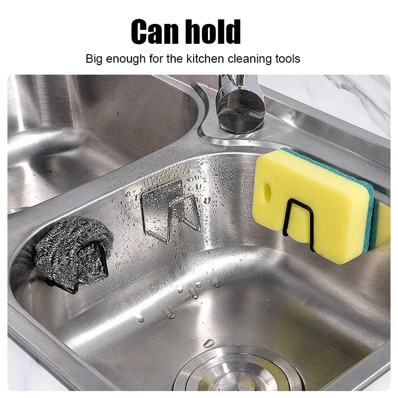 Stainless Steel Self-Adhesive Sponge Holder | Kitchen & Bathroom