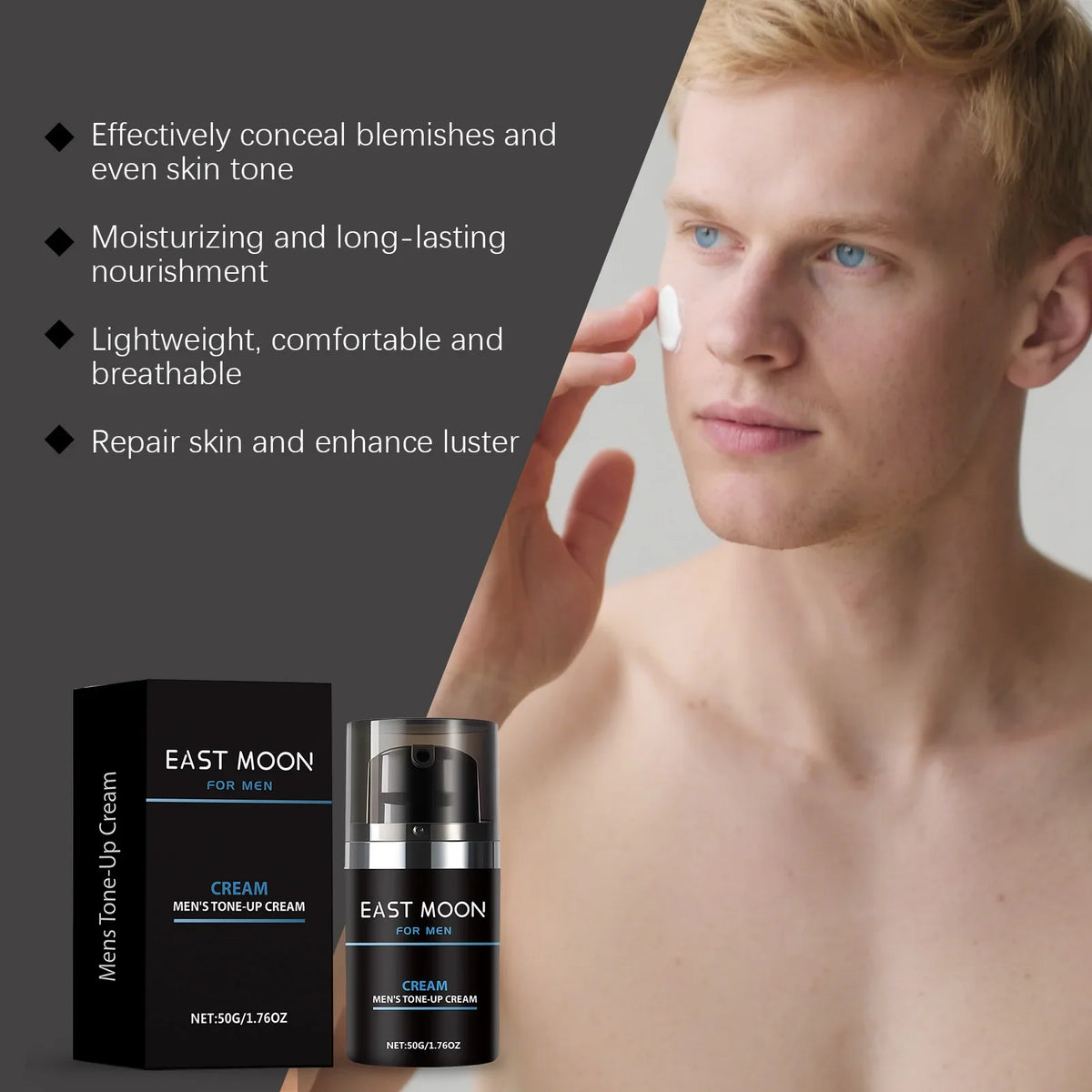 East Moon Men's BB Cream Concealer | Oil Control Full Coverage 50g