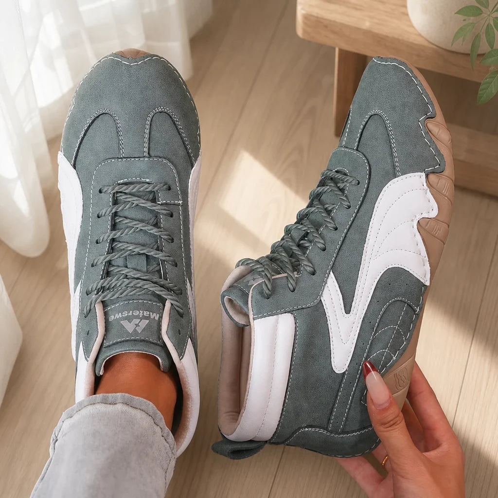 Unisex High Top Wide Fit Walking Shoes | Anti-Slip Outsole