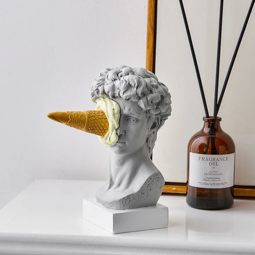 Nordic Ice Cream David Figurine | Resin Sculpture Home Decor