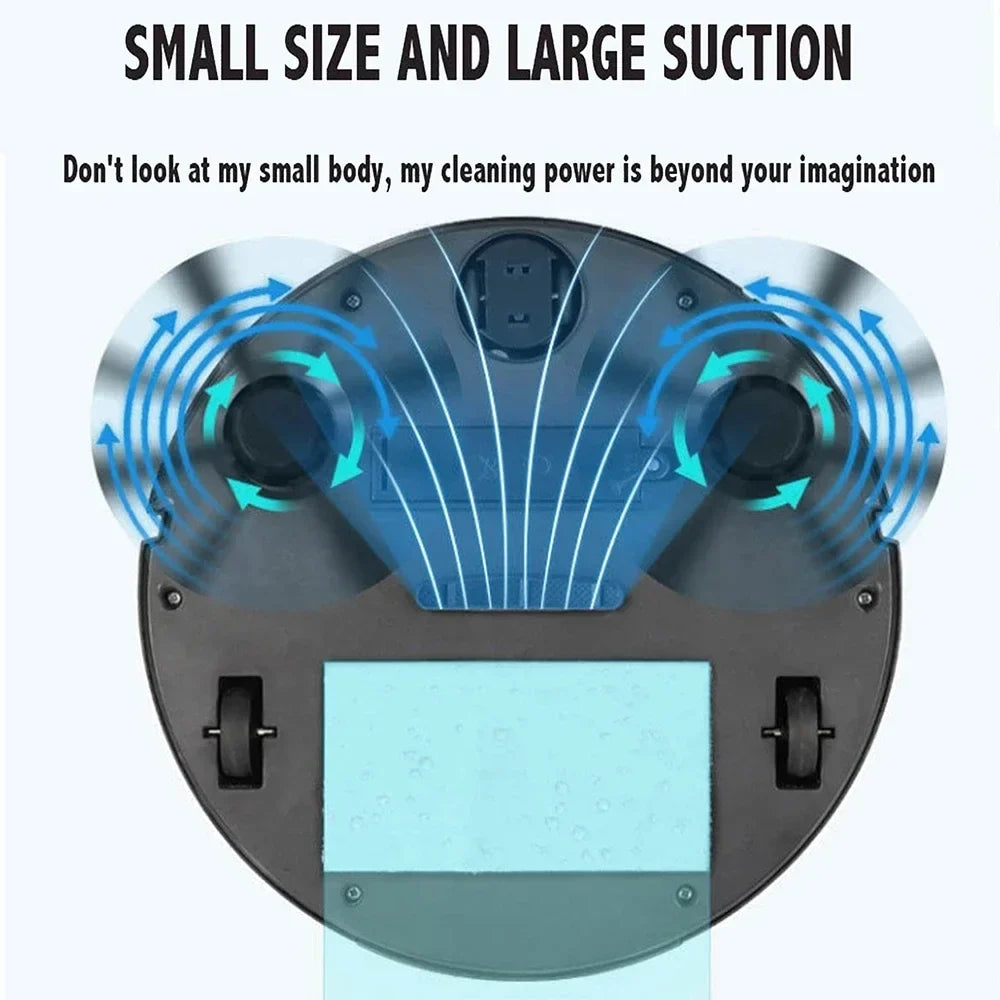 GUOHE 3-in-1 Mini Robot Vacuum Sweeper & Mop for Home