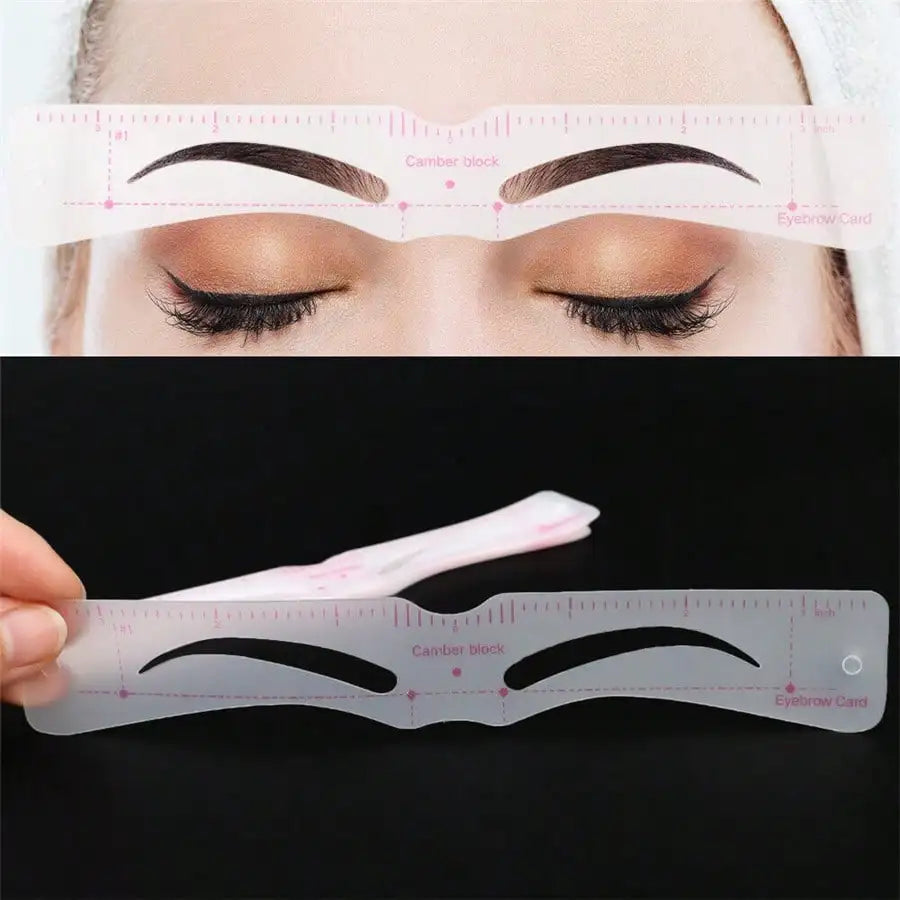 12 Reusable Eyebrow Stencils & Razor – DIY Brow Shaping Kit