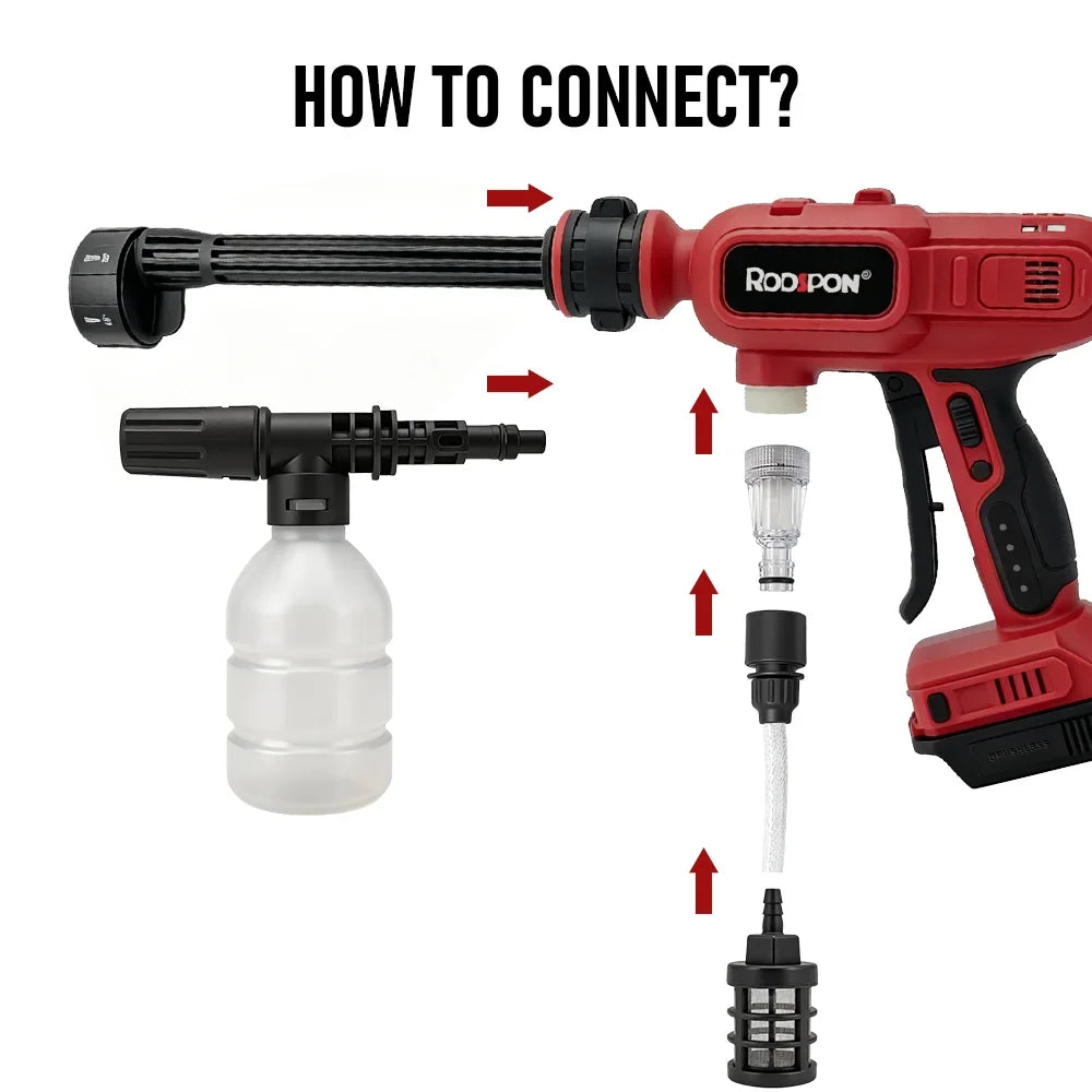 200 Bar Cordless Pressure Washer Gun for Makita 18V Battery