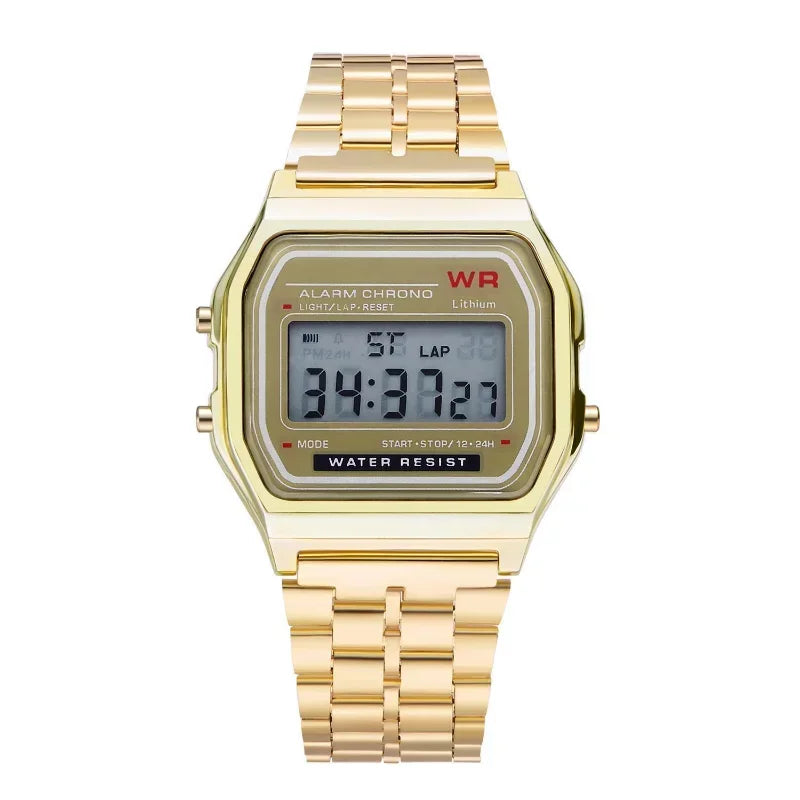 Multifunction LED Digital Sports Watch – Men & Women Steel Strap