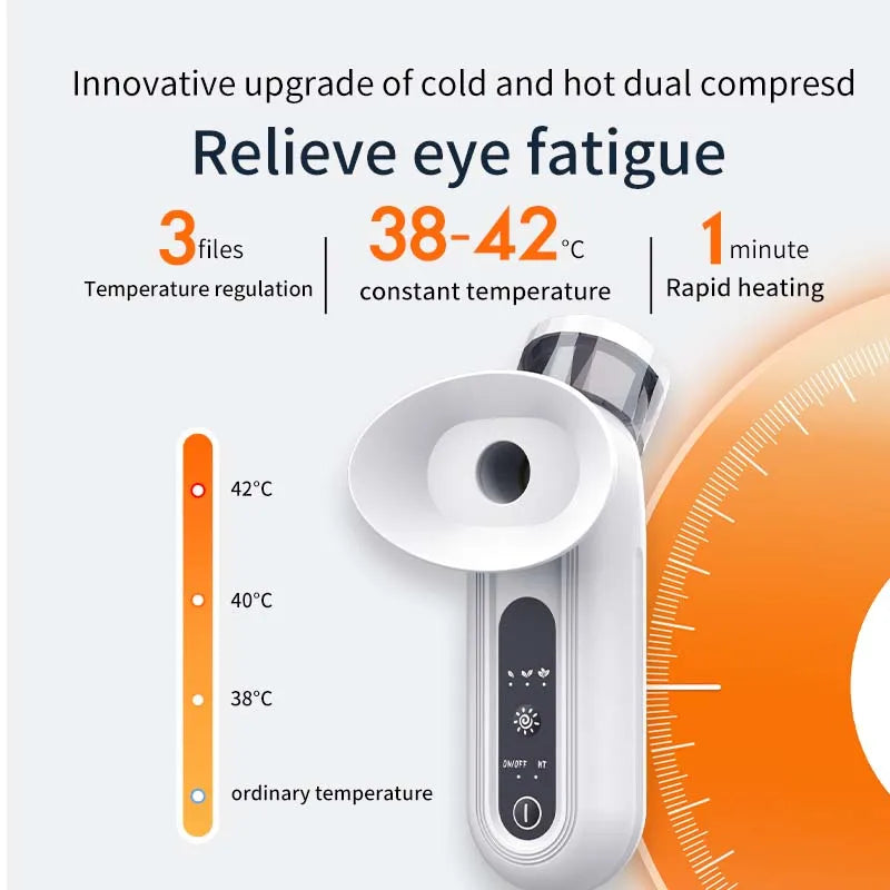 Hot & Cold Eye Steamer Massager | Nano Mist Hydrator Mask