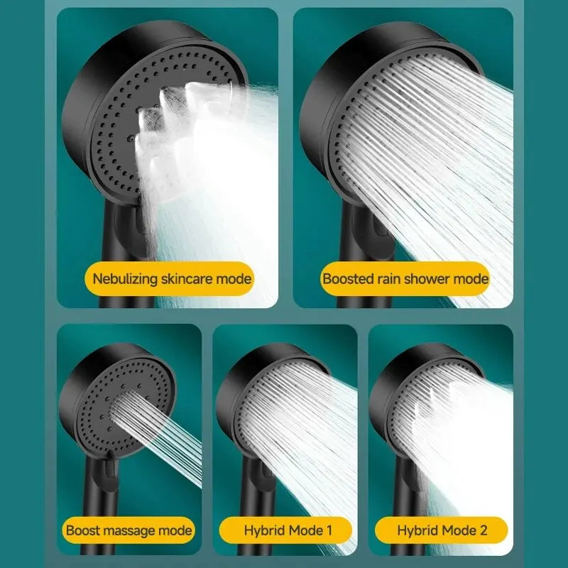 DOCO LAB 6-Mode Pressure Boost Handheld Shower Head | Massage