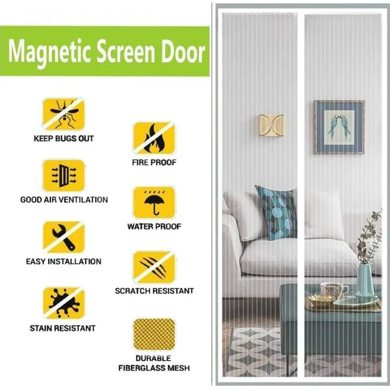 Magnetic Mosquito Net Door Curtain – Insect Screen Mesh