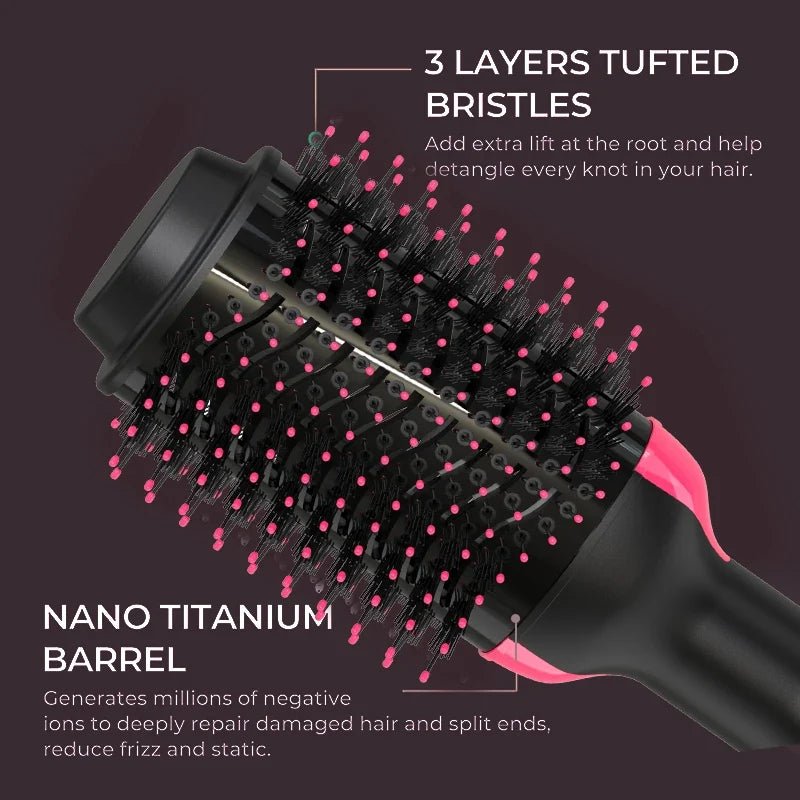 LISAPRO 2-in-1 Hot Air Brush Dryer & Volumizer Styler