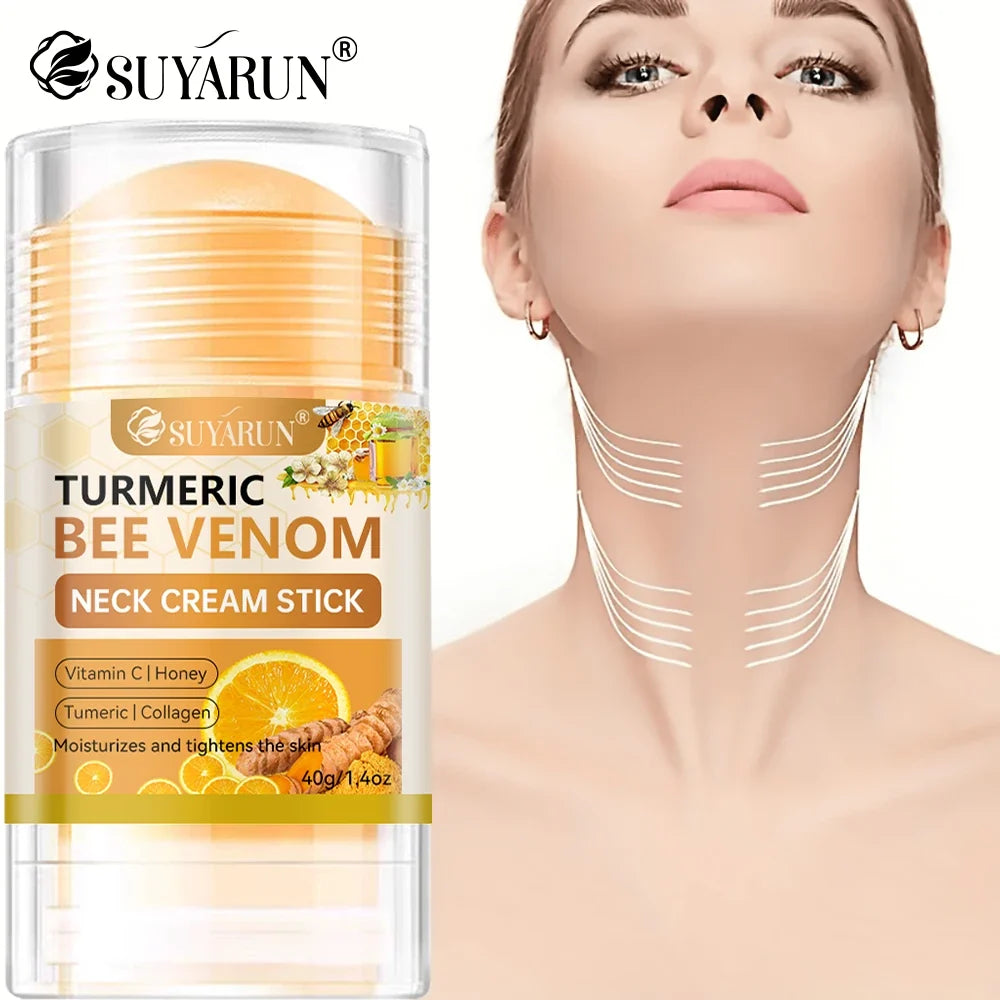 SUYARUN Turmeric Bee Venom Neck Cream Stick – Firming & Anti-Aging