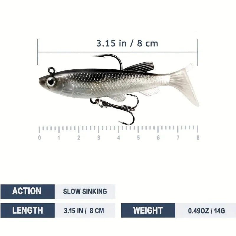Soft Fishing Lure Kit 5–10 Pcs | 8cm 14g Artificial Bait