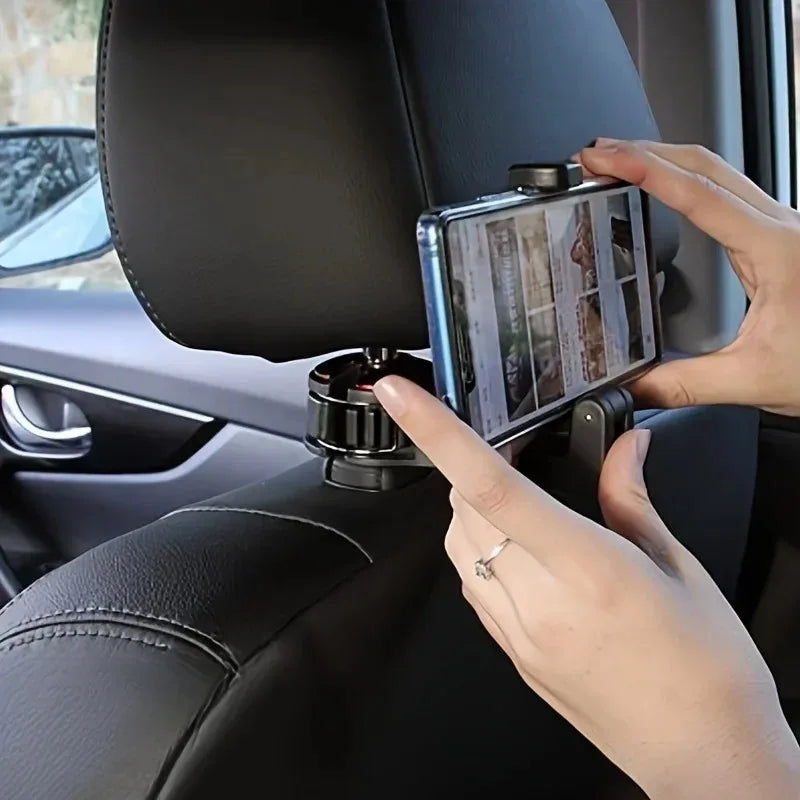 2-in-1 Car Headrest Hook & Phone Holder Mount Bracket