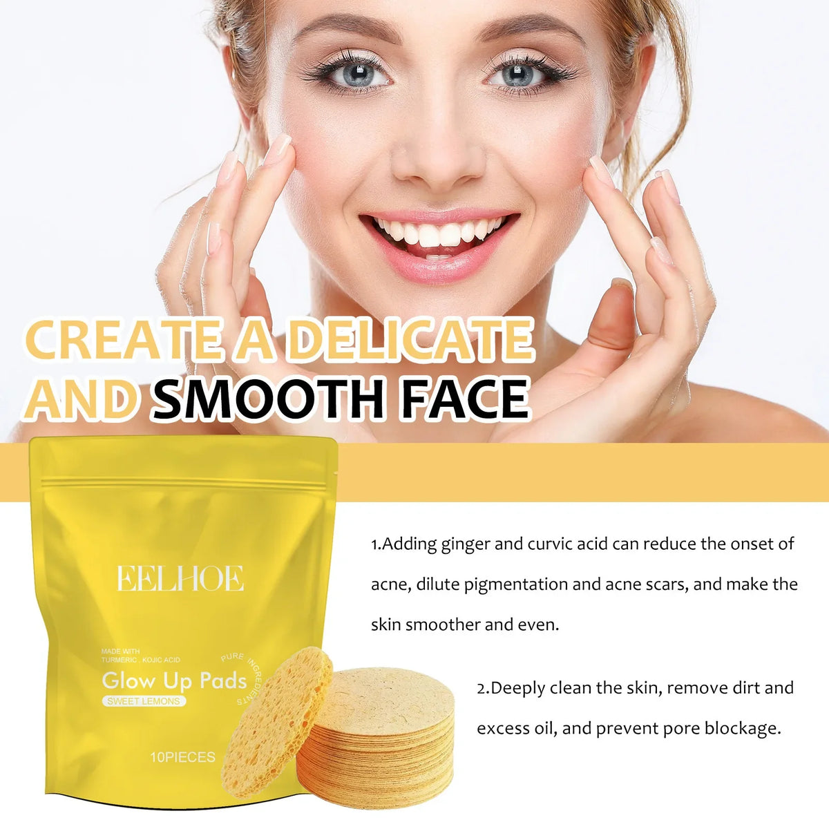 Eelhoe Turmeric Cleansing Pads – Acne, Oil Control & Exfoliate