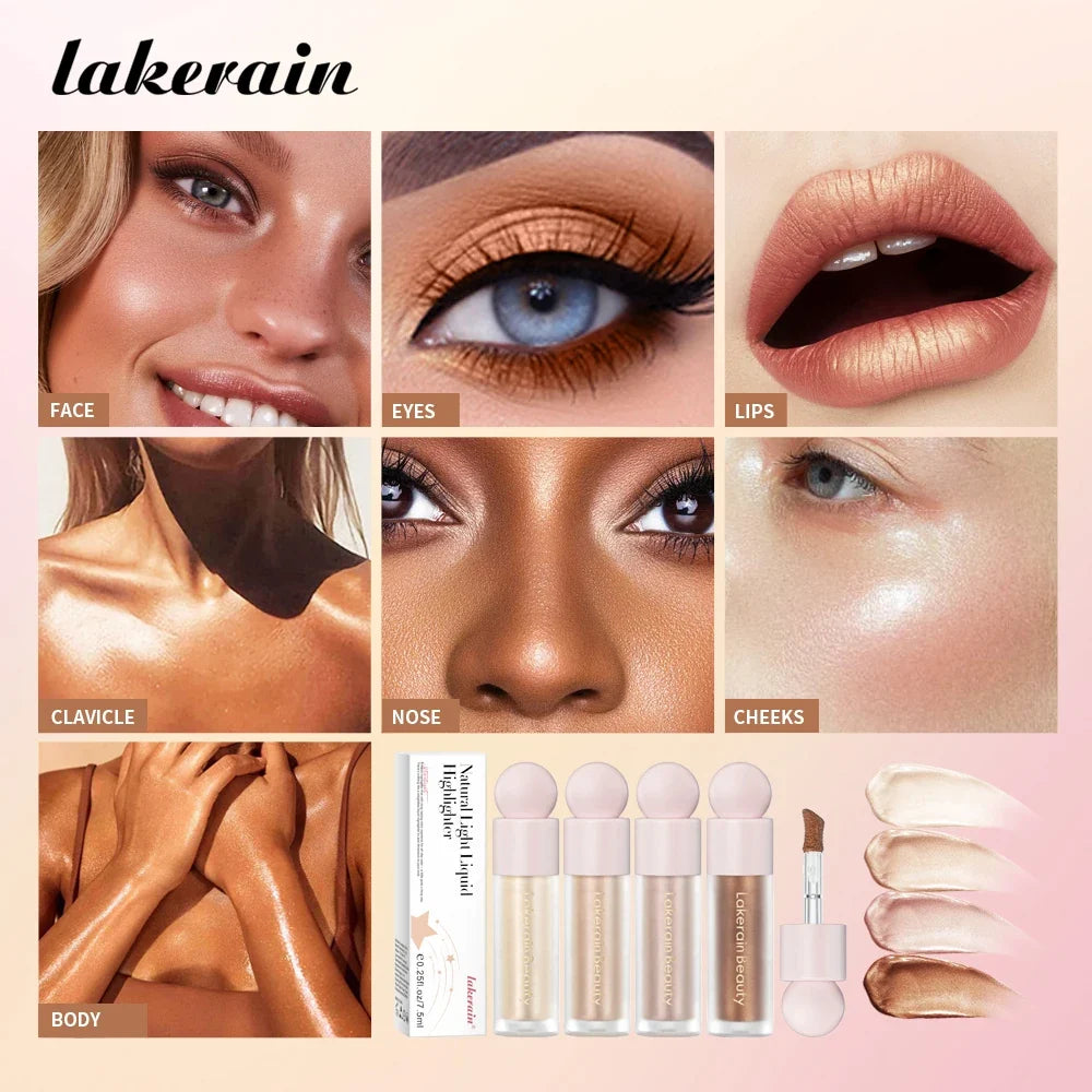 Liquid Face Highlighter Bronzer – 4 Shades | Shimmer Glow
