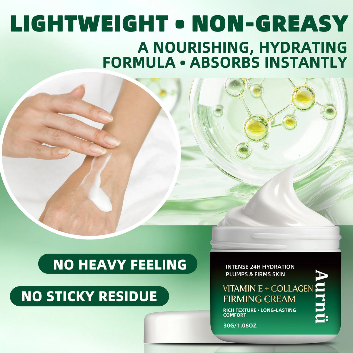 Aurn VITAMIN E COLLAGEN FIRMING CREAM Hydrating Tightening Formula