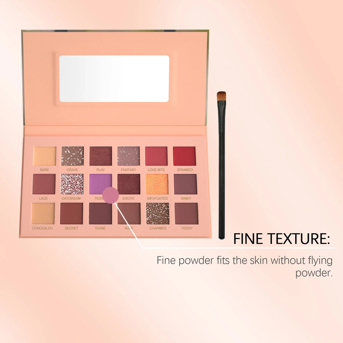 18-Shade Glitter Eyeshadow Palette – Shimmer, Matte & Highlighter