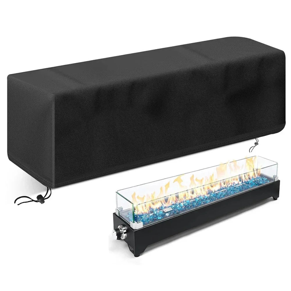 28-Inch Waterproof Rectangular Patio Fireplace Cover | 210D Oxford