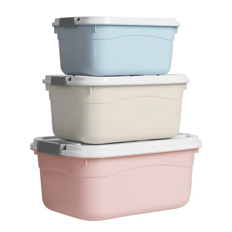 Large Foldable Plastic Storage Bins with Lids – 60L Organizer