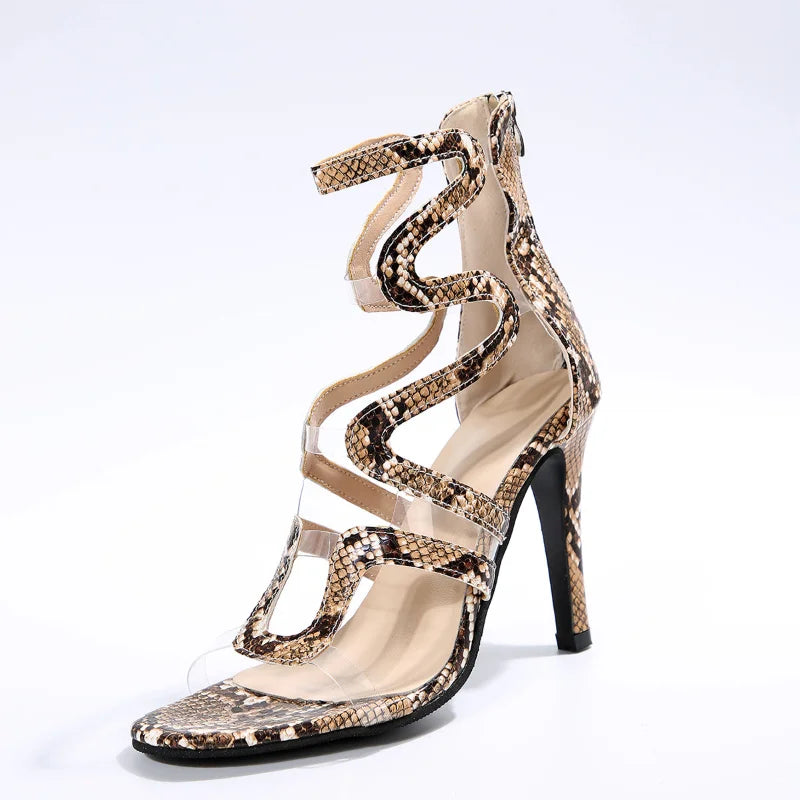 Women's Stiletto Heel Slip-On Sandals – Party & Casual Shoes