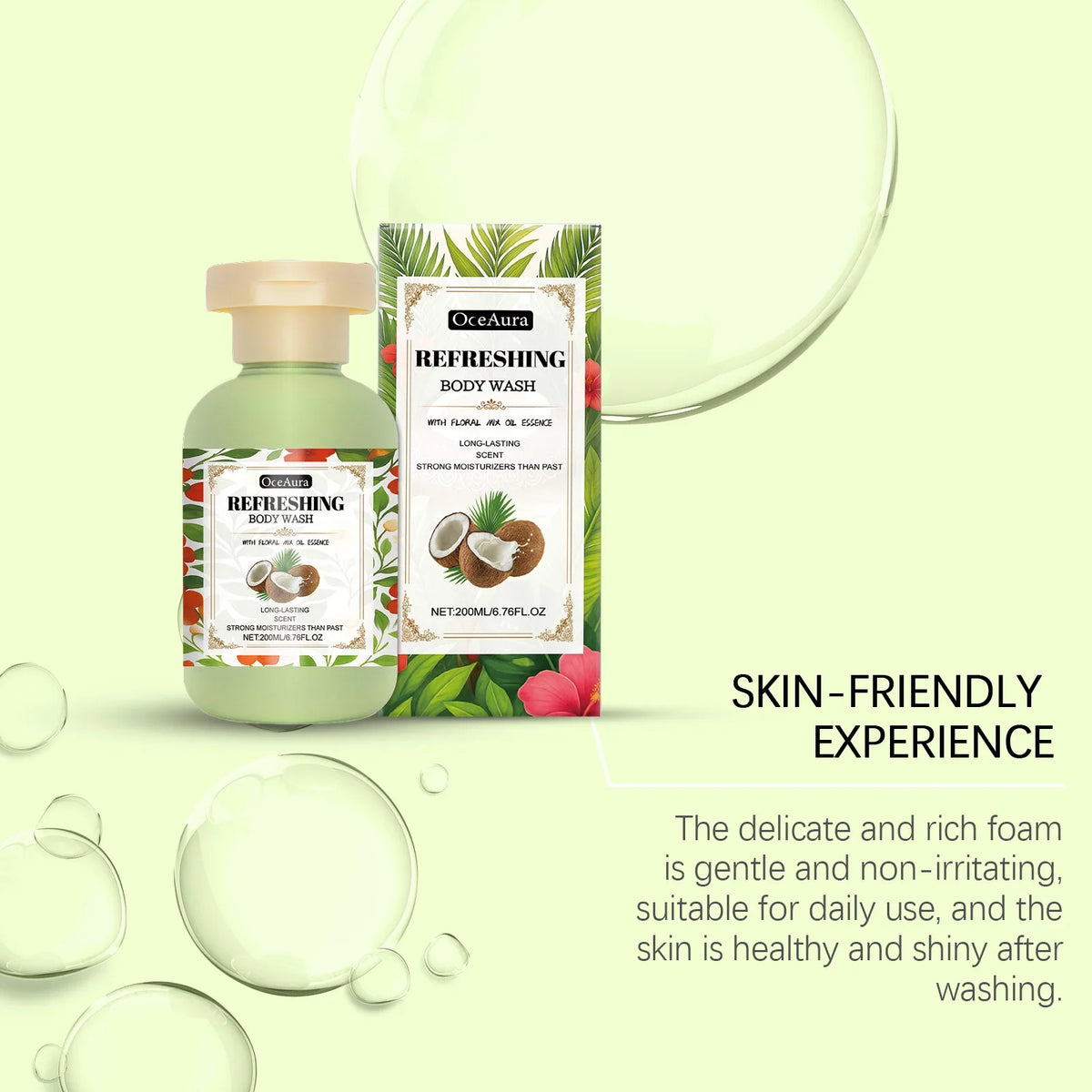 OceAura Fragrance Shower Gel – Moisturizing Brightening Body Wash
