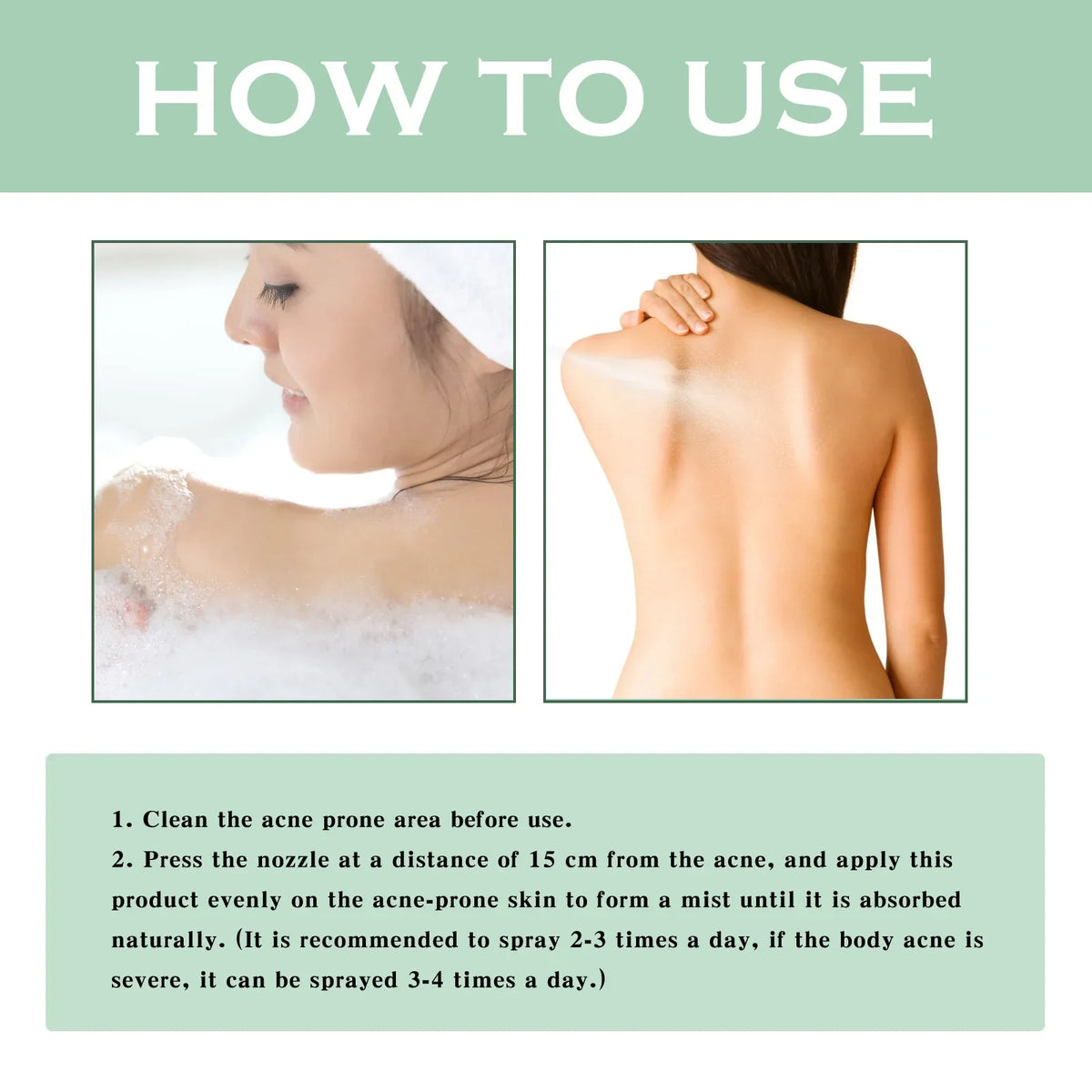 Eelhoe Back & Body Acne Repair Spray | Pore & Oil Control