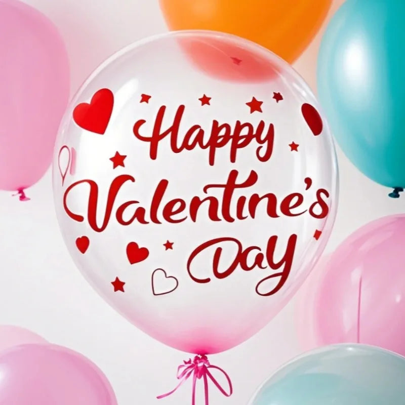 Valentine's Day Transparent Balloon Stickers | Party Wall Decor
