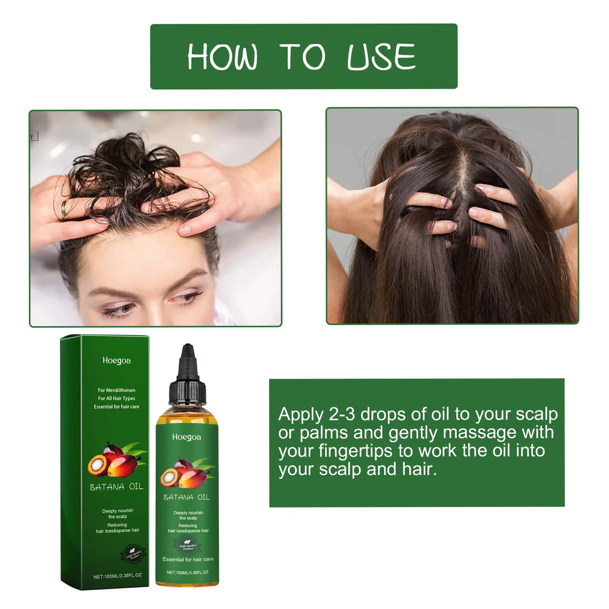 HOEGOA Batana Hair Oil 100ml – Nourish, Strengthen & Grow