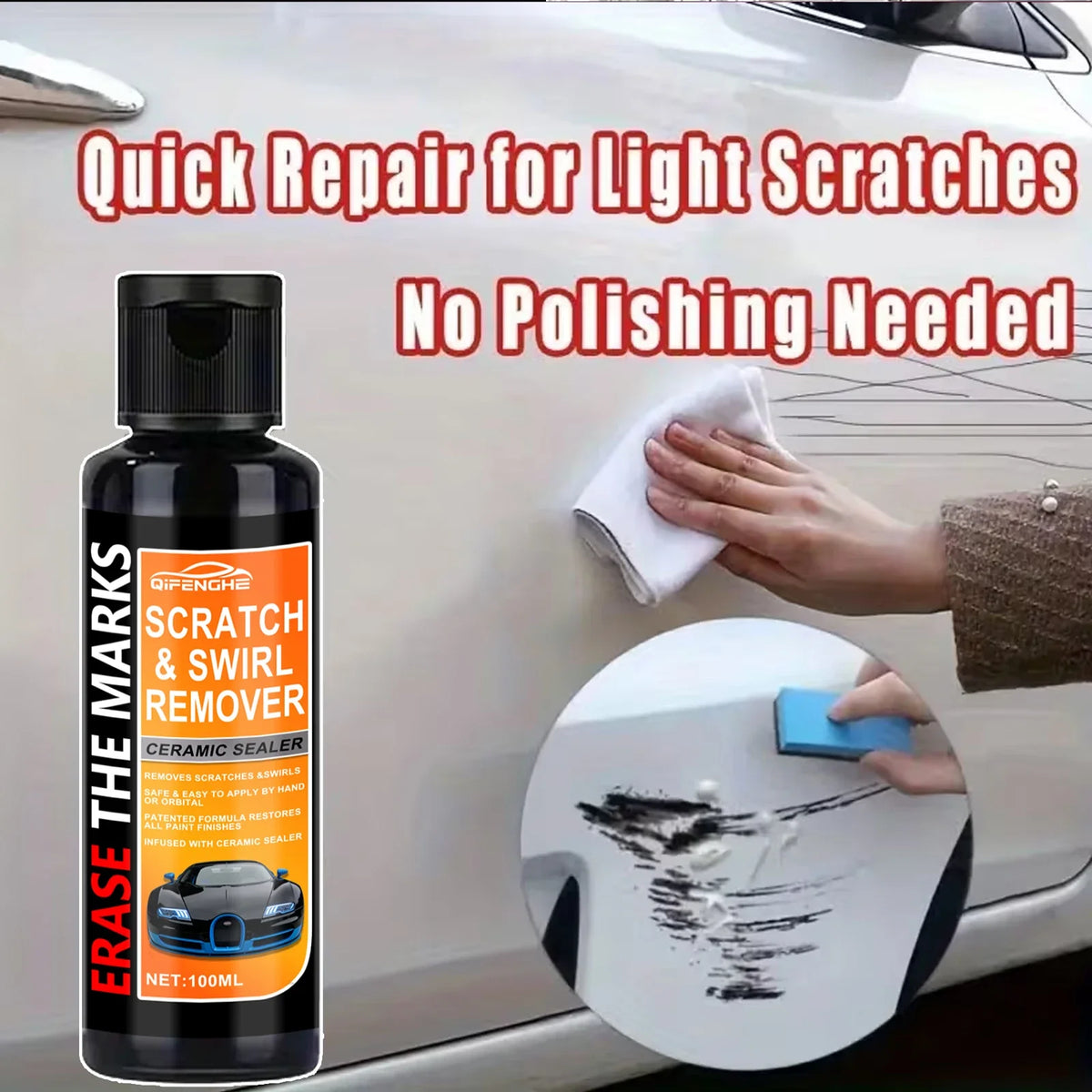 Nano Car Scratch Repair Paste Kit – Wax & Swirl Remover | TOPMVCAR