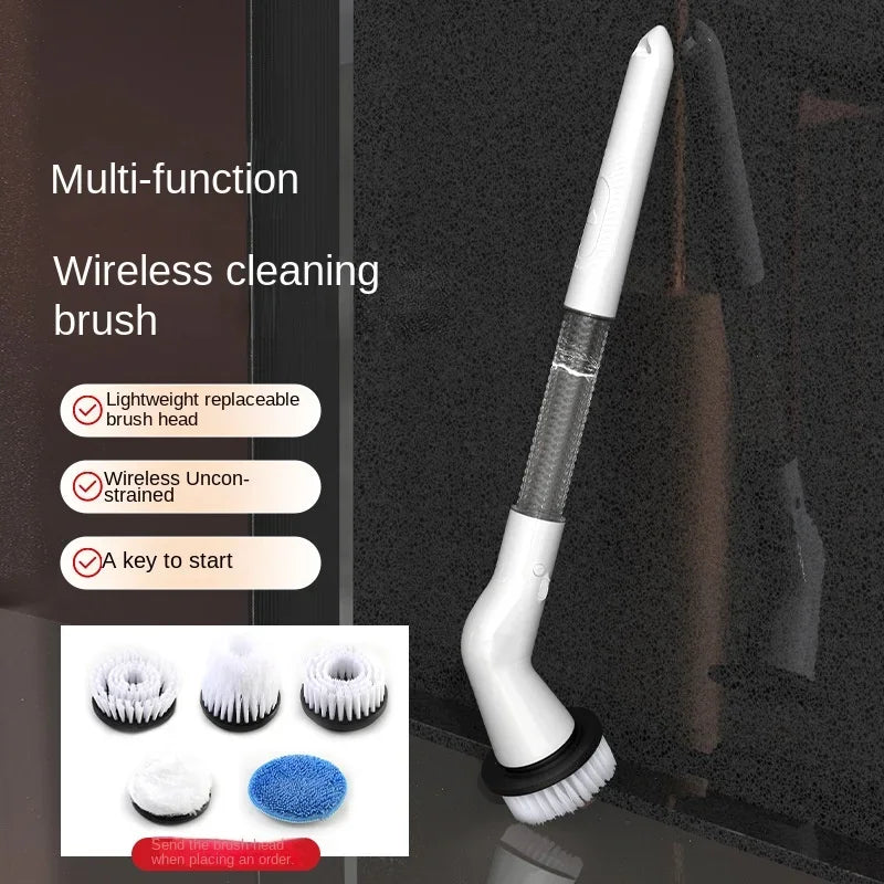 5-in-1 USB Electric Cleaning Brush – Kitchen & Bathroom Scrubber