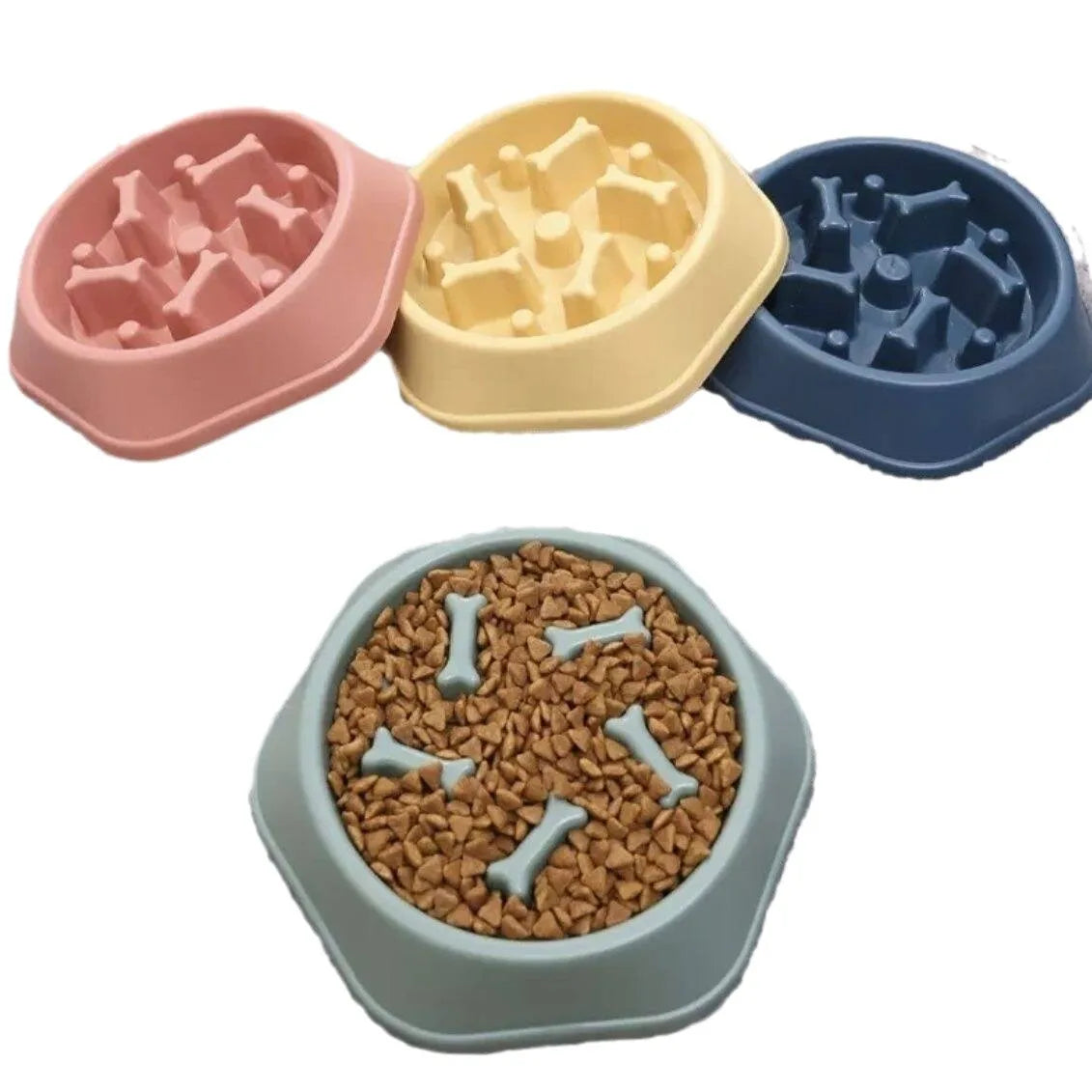 Anti-slip Anti-choking Slow Feeder Bowl Large Dogs Anti-tip Pet Food