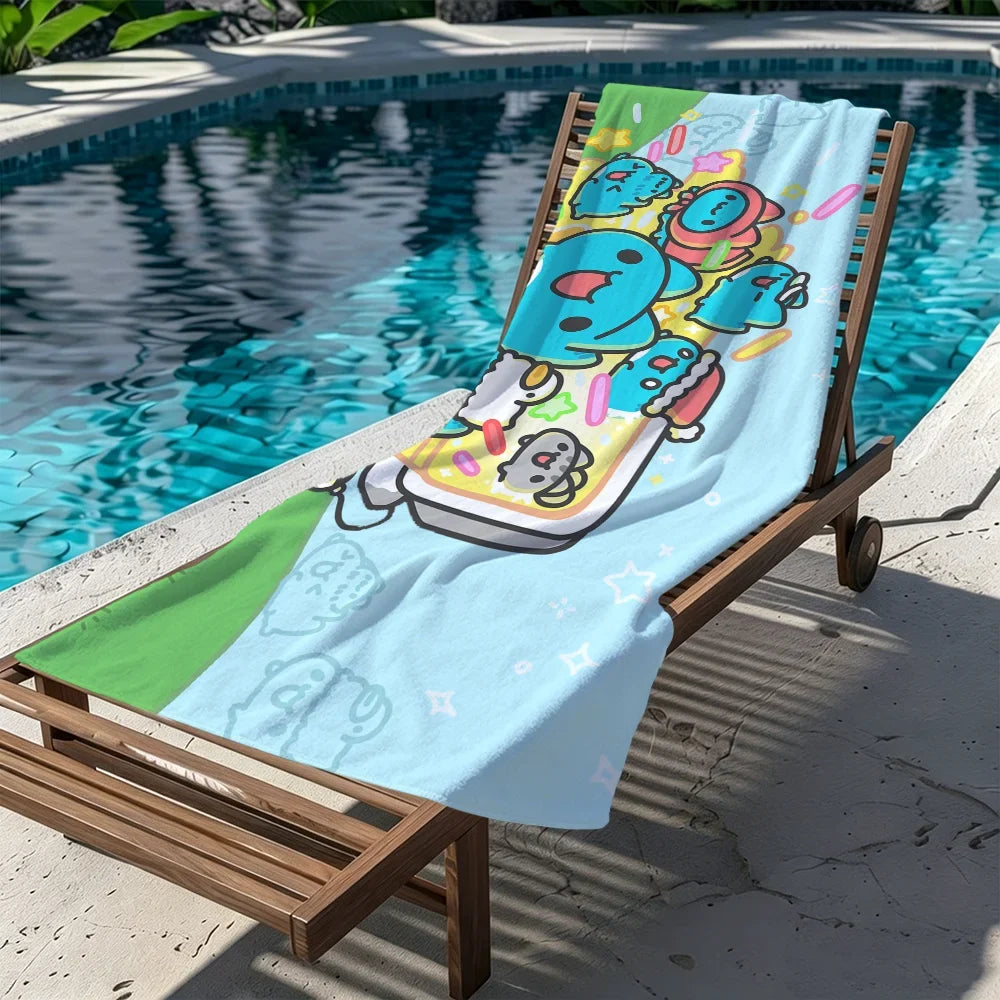 Bugcat Capoo Anime Beach Towel – Quick Dry, Soft, 11 Sizes