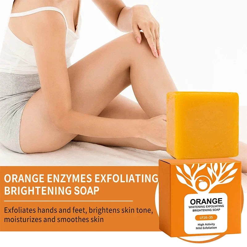 Orange Enzyme Brightening Soap Bar | Gentle Exfoliating 100g