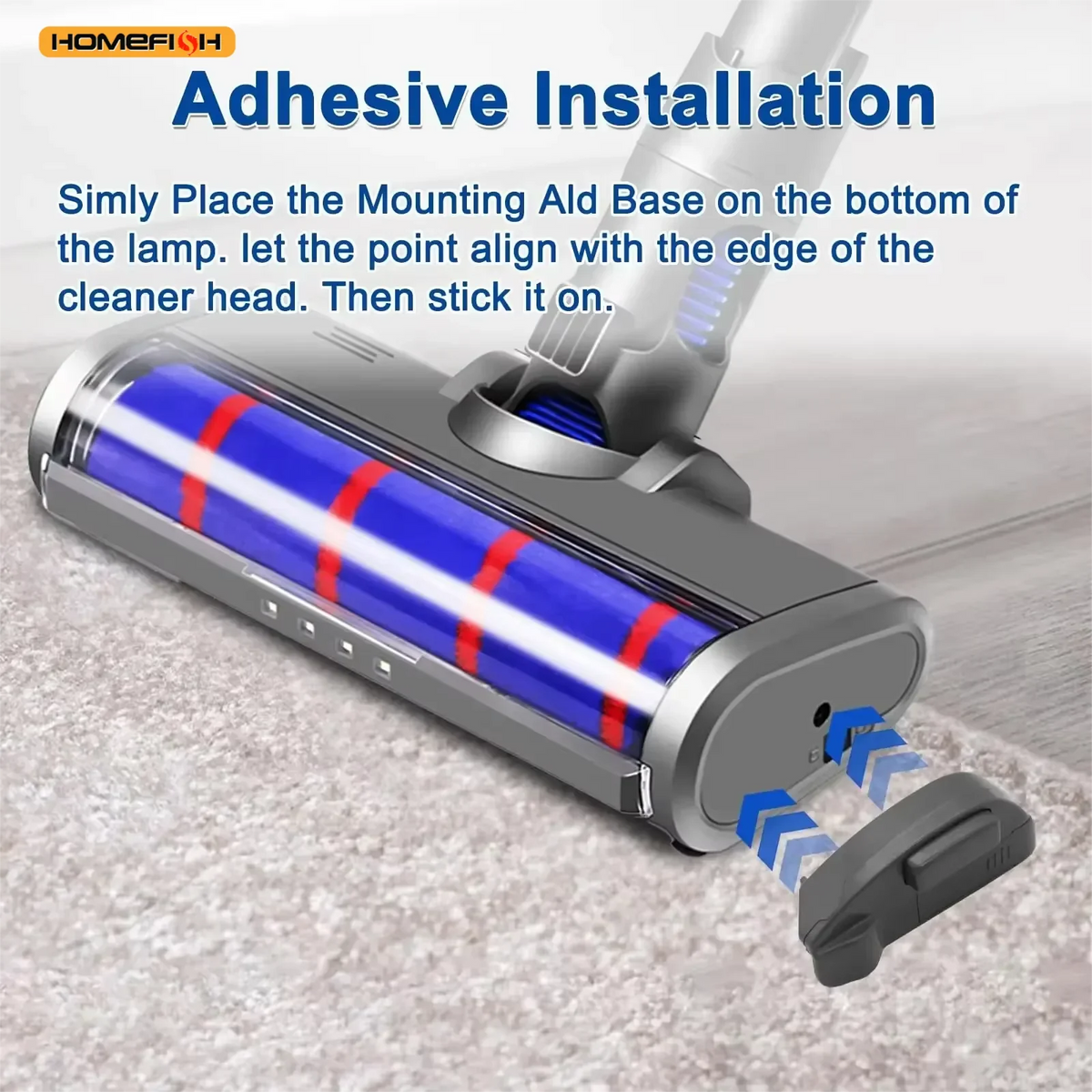 HOMEFISH Vacuum LED Dust Lamp – Pet Hair & Dust Detector