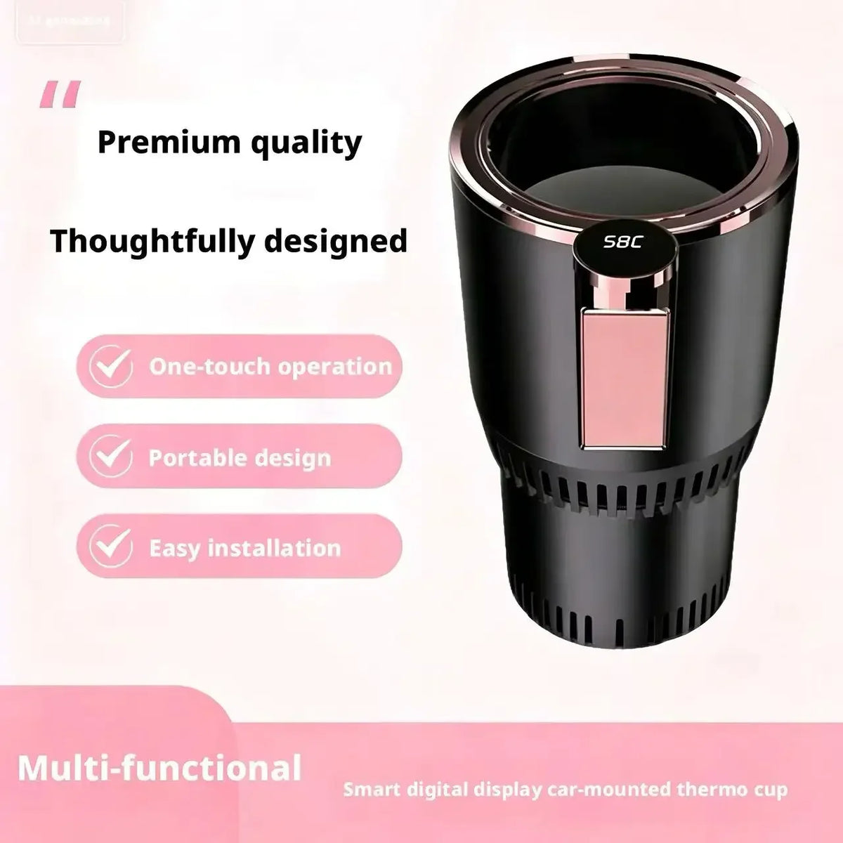 Smart Car Heating Cooling Travel Mug | 12V Electric Cup