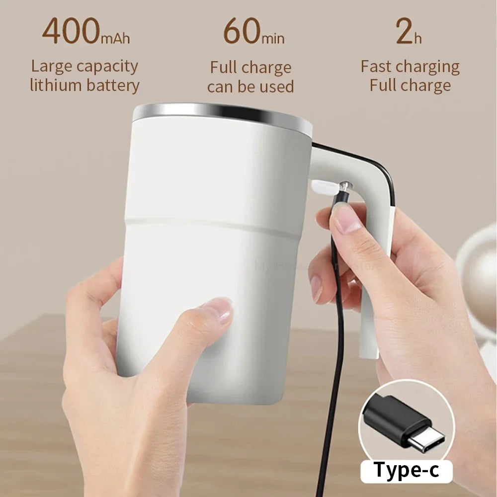 Self Stirring Coffee Cup | Rechargeable Magnetic Mixer 380ml