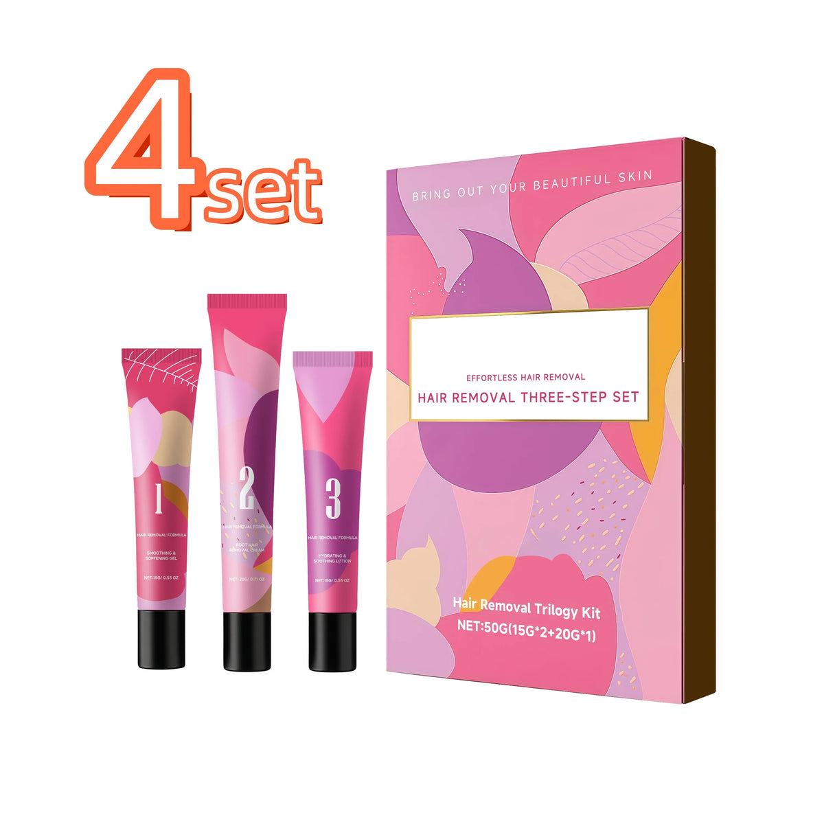 Hair Removal Cream Kit – Gentle Depilatory for Face & Body