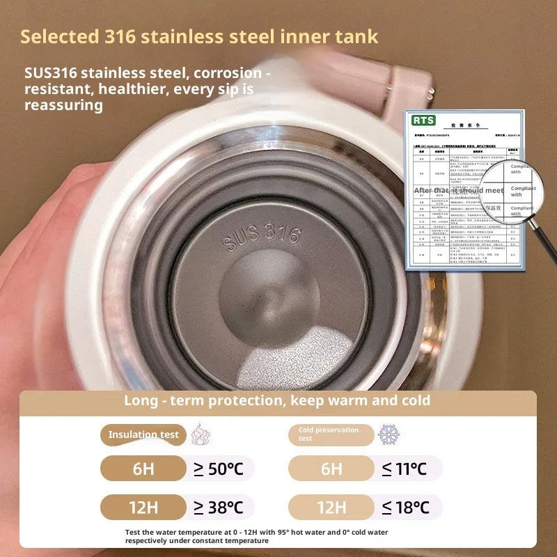 316 Stainless Steel Coffee Cup Travel Thermal Mug Leak-proof Thermos