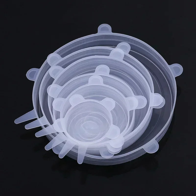 Silicone Food Cover Lids Set – Elastic Reusable Bowl & Jar Caps
