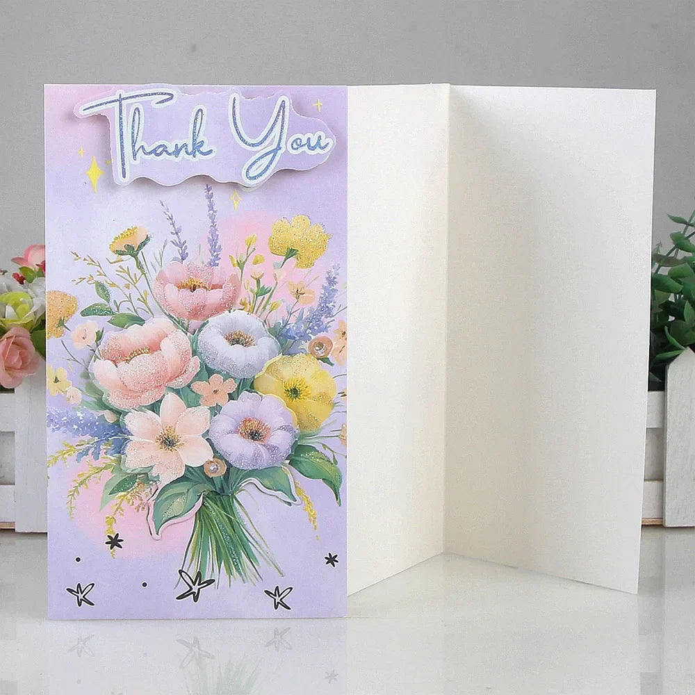 Flower 3D Greeting Card Universal Mother's Day Teacher's Qixi
