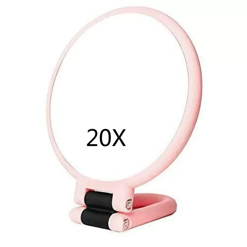 Double-Sided Handheld Makeup Mirror | 20x Magnification Foldable