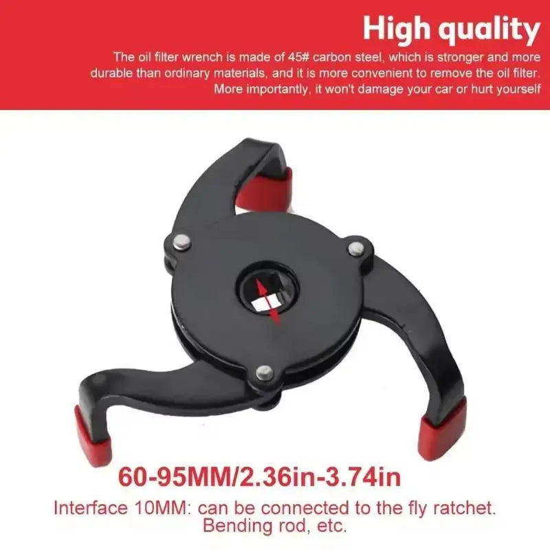 3-Jaw Universal Oil Filter Wrench | High Carbon Steel Car Tool