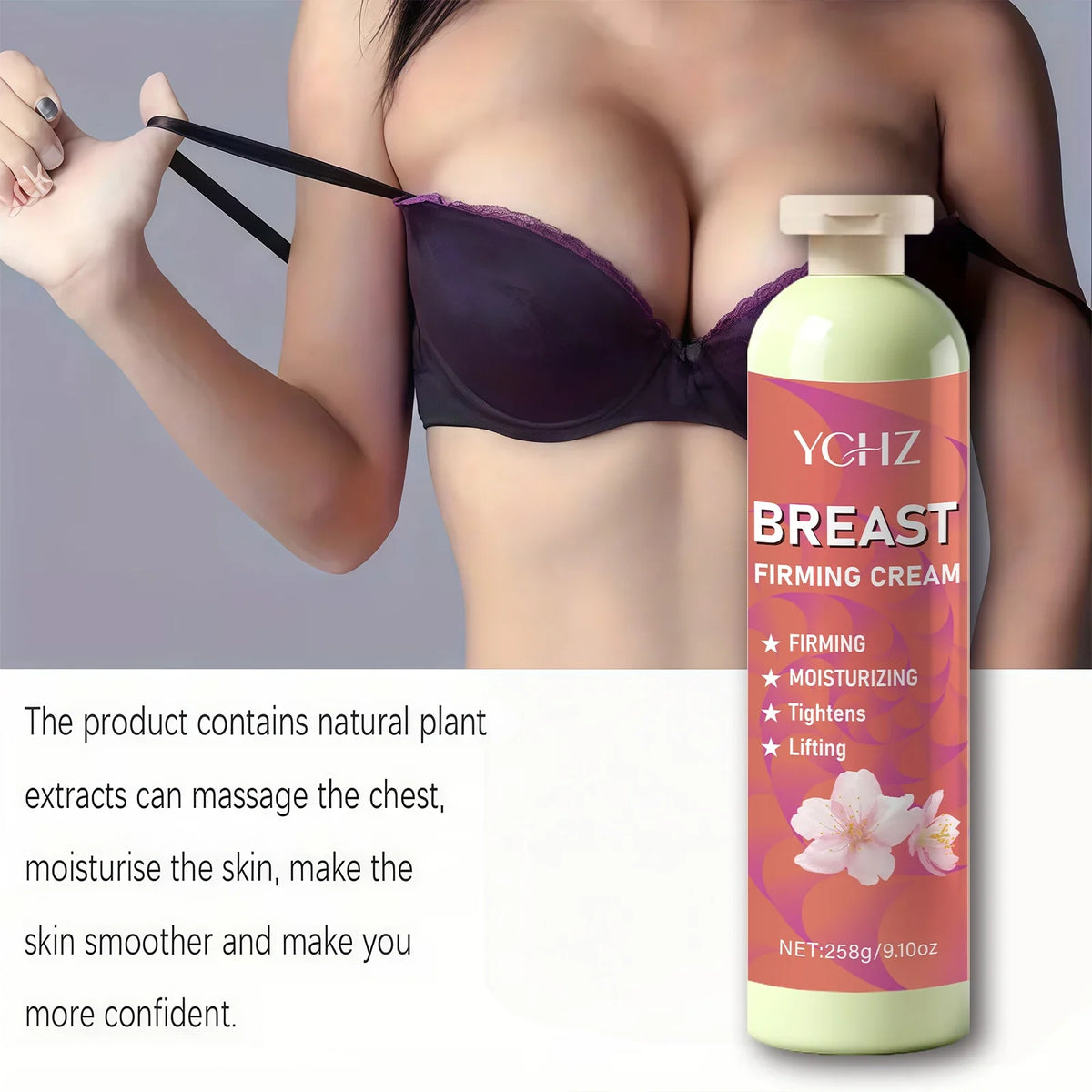 YCHZ Breast Firming Cream – Olive Oil, Vitamin E & Honey 9.1oz