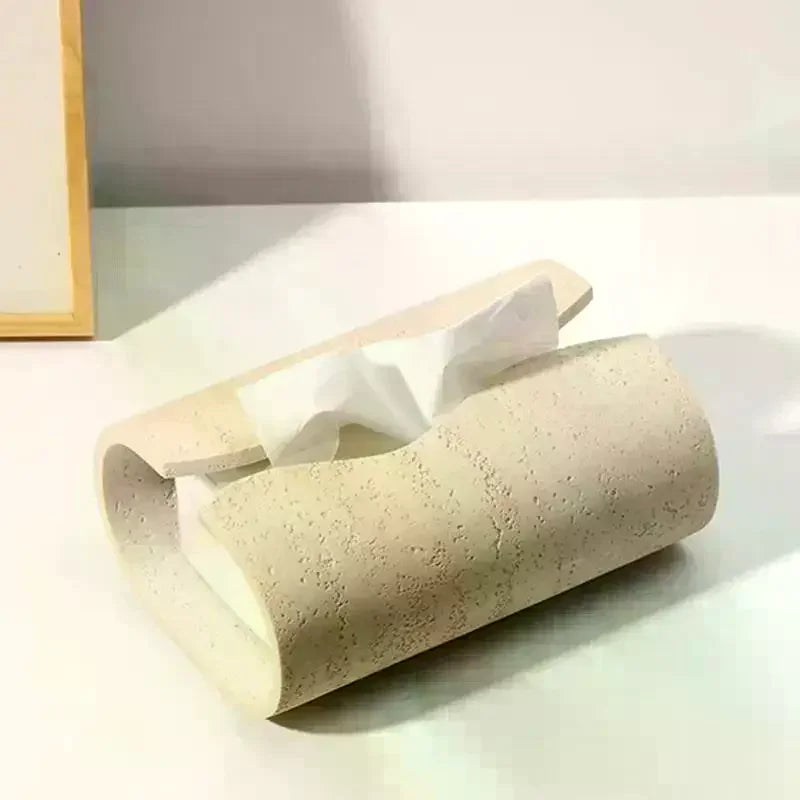 Vintage Cave Stone Resin Tissue Box | Napkin Organizer