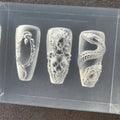3D Snake Relief Silicone Nail Mold – Nail Art Manicure Tool