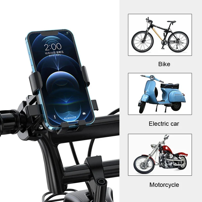 360° Rotatable Bike Phone Mount – Anti-Slip, 4.7–7.2"