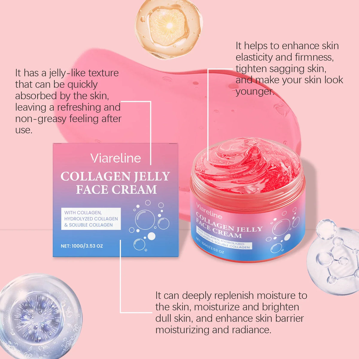 Viareline Collagen Face Cream | Firming Hydrating Anti-Aging